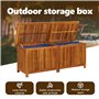 Boîte de rangement de jardin 150x50x58 cm Bois d'acacia solide