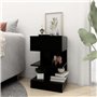 Comodino Nero 40x35x65 cm in Legno Multistrato