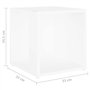 Tavolino Bianco 33x33x34,5 cm in Legno Multistrato