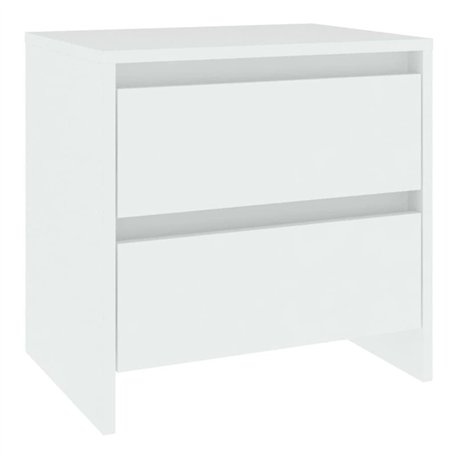 vidaXL Comodino Bianco 45x34,5x44,5 cm in Legno Ingegnerizzato