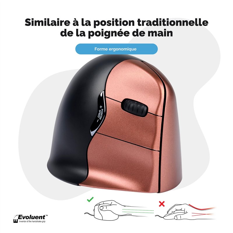 Image secondaire de Souris Ergonomique Evoluent VerticalMouse 4 droitier sans fil petite taille