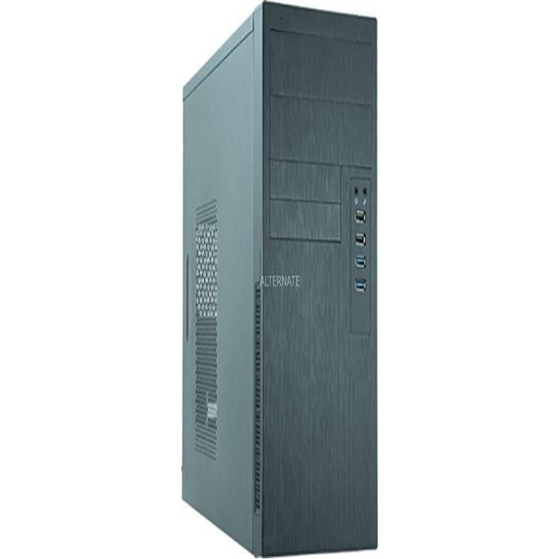 Chieftec Elox-11 mATX miniTour alu brossé. sans alim. Baies 2x5,25. 5x3,5. 3x3,5.2x2,5.2xUSB3.1.2xUSB2.0 Mic-in Audio-Out