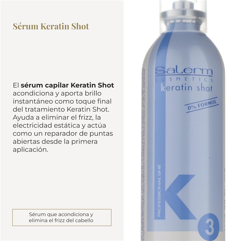 Image secondaire de Salerm Keratin Shot Sérum Anti-Frizz Traitement des Cheveux