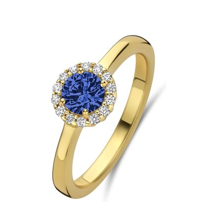 Bague Femme New Bling 9NB-1540-60 20 Doré Bleu