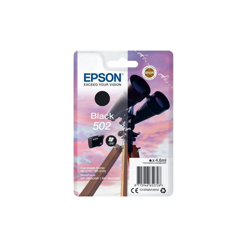 Epson Singlepack Black 502 Ink