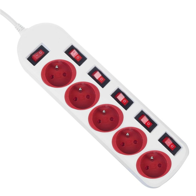 Image secondaire de Multiprise 5 Prises avec Interrupteur MacLean MCE204 R/W (1,5 m)