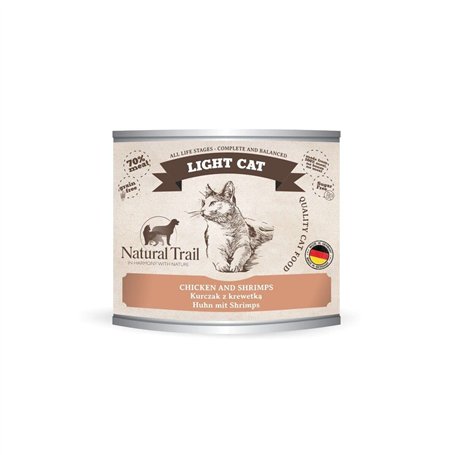 Nourriture Humide pour Chat Naturel Trail Trail Natural Cat Pusz.200g Poulet léger
