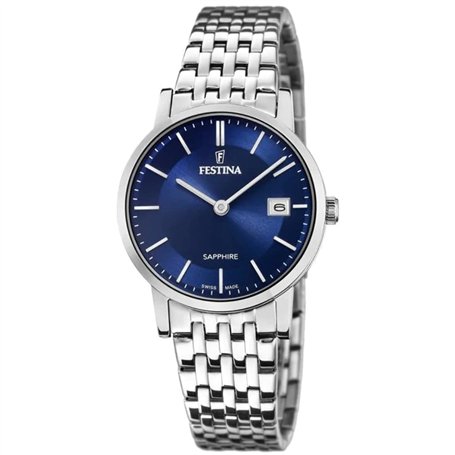 Festina Montre pour Femme F20019/2 Swiss Made Boîtier en Acier Inoxydable Gris Bracelet en Acier Inoxydable Gris