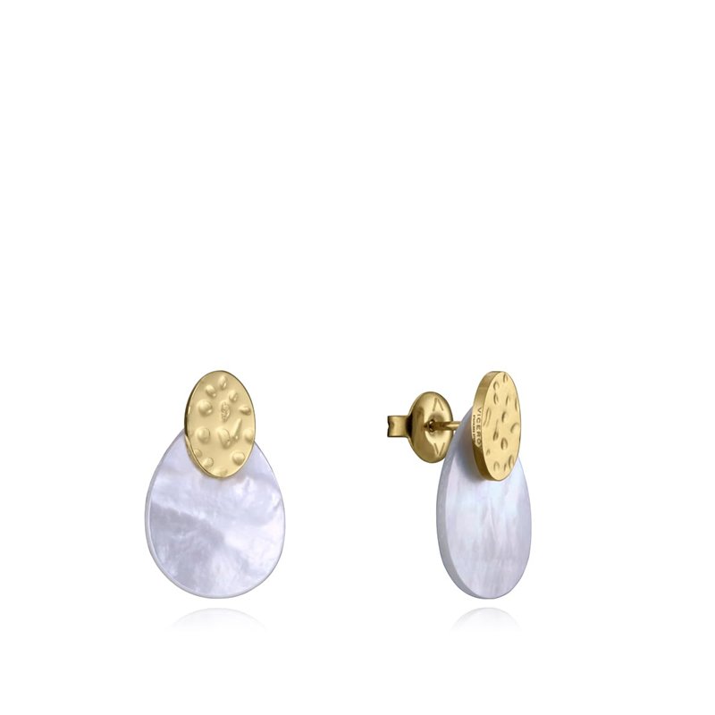 VICEROY Viceroy 14079E01012 Boucles d'oreilles en acier et ip doré et nacre pour femme, Acier allié