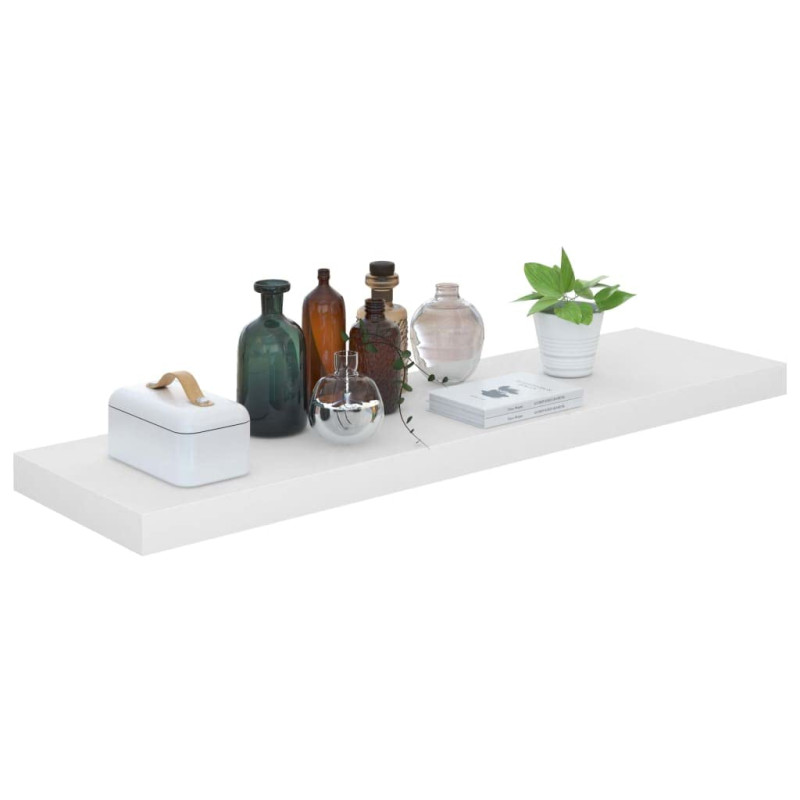 Image secondaire de VidaXL Étagère murale flottante 4 pcs Blanc brillant 90x23,5x3,8cm MDF