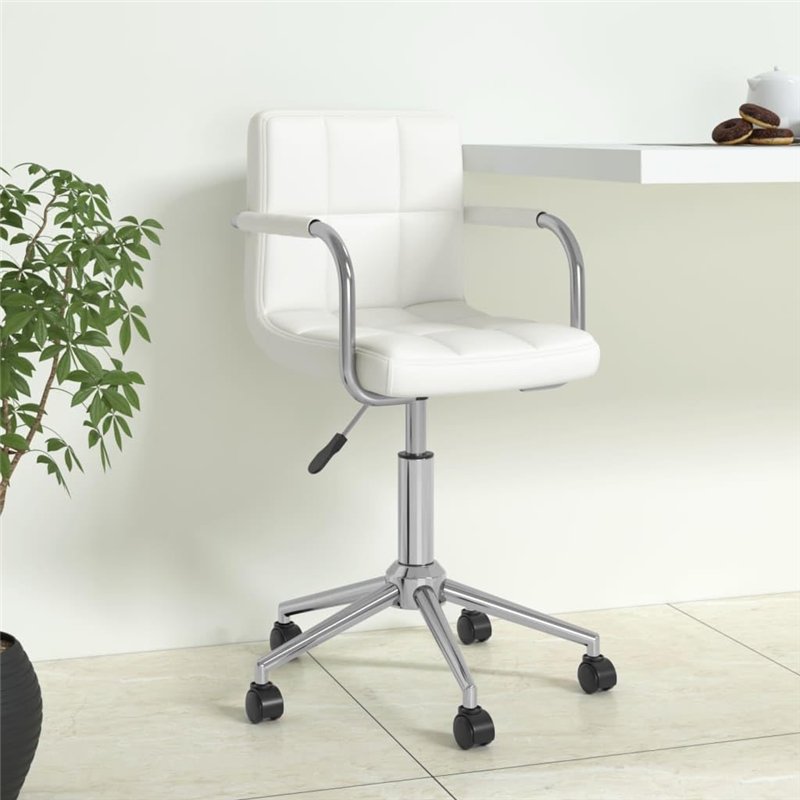 Image secondaire de Bussandri Exclusive Chaise de bureau pivotante en cuir synthétique Blanc