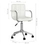 Bussandri Exclusive Chaise de bureau pivotante en cuir synthétique Blanc