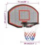 Panneau de basket-ball Noir 71x45x2 cm Polyéthylène