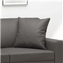 Coussins décoratifs lot de 2 Gris 40x40 cm Similicuir