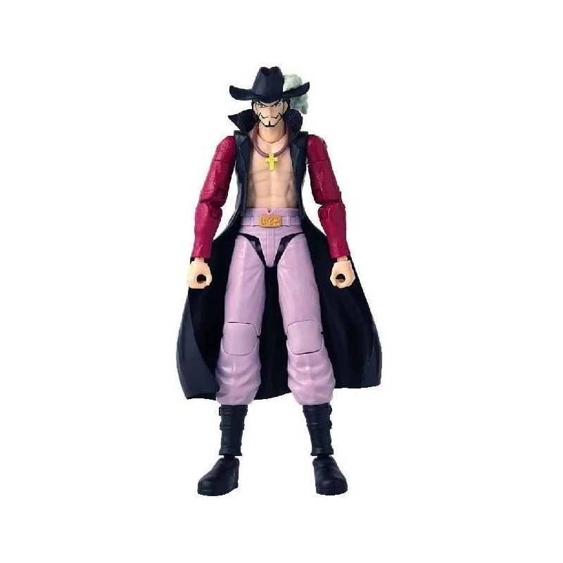 Figurine Anime Heroes articulée - BANDAI - One Piece - Dracule Mihawk oeil de Faucon - 17 cm