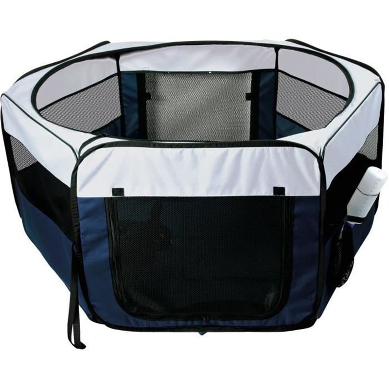 Image secondaire de Enclos avec filet/base - TRIXIE - ø 150 × 65 cm - Turquoise / Gris clair