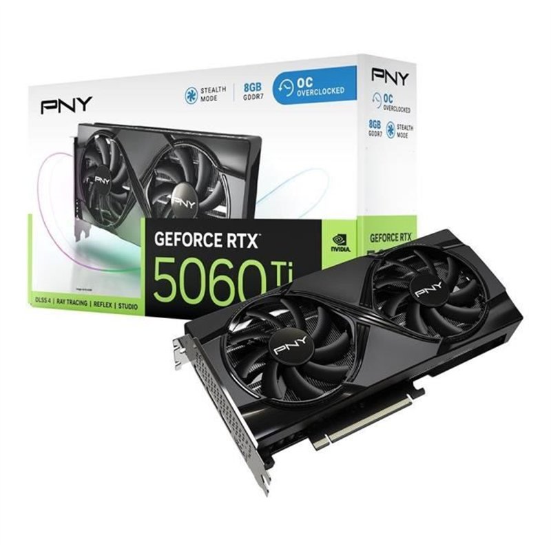 PNY - Carte graphique - GeForce RTX 5060 Ti - 8GB - Overclocked Dual Fan DLSS 4