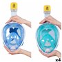 Masque de plongée avec Support pour Caméra de Sport AquaSport Bleu Turquoise (4 Unités)