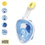 Masque de plongée avec Support pour Caméra de Sport AquaSport Bleu Turquoise (4 Unités)