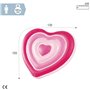 Matelas Gonflable Intex Coeur 135 x 155 x 25 cm Rose (6 Unités)
