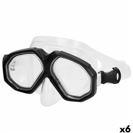 Masque de plongée AquaSport Noir (6 Unités)