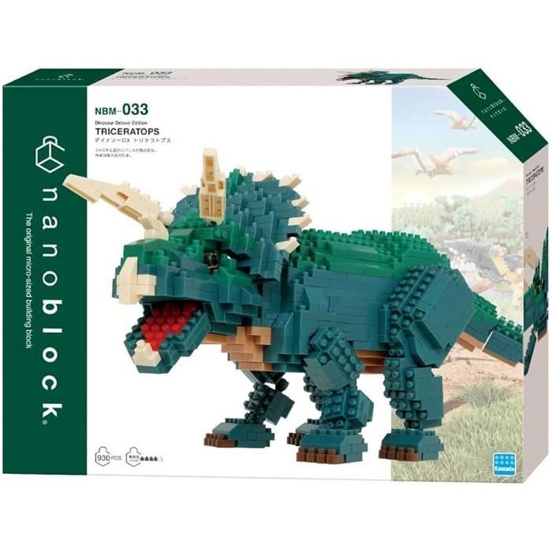 Image secondaire de Figurine en briques - BANDAI - NANOBLOCK - Triceratops Deluxe - 930 pcs