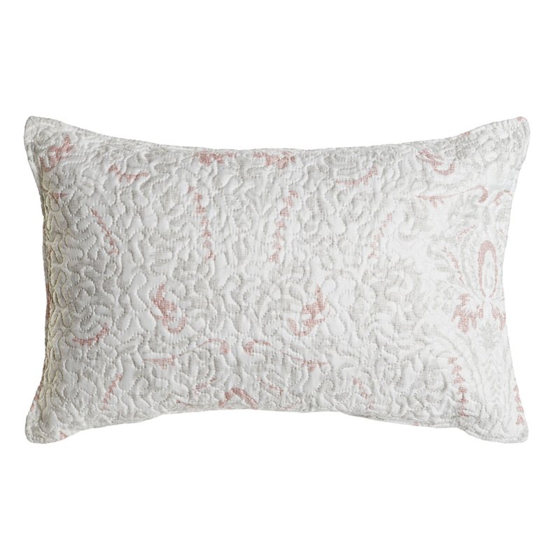 Coussin DKD Home Decor Blanc Polyester Floral 60 x 10 x 40 cm