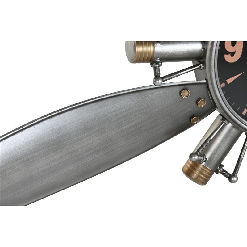 Image secondaire de Horloge Murale Home ESPRIT Doré Argenté Métal Hélices Vintage 121 x 7 x 106 cm