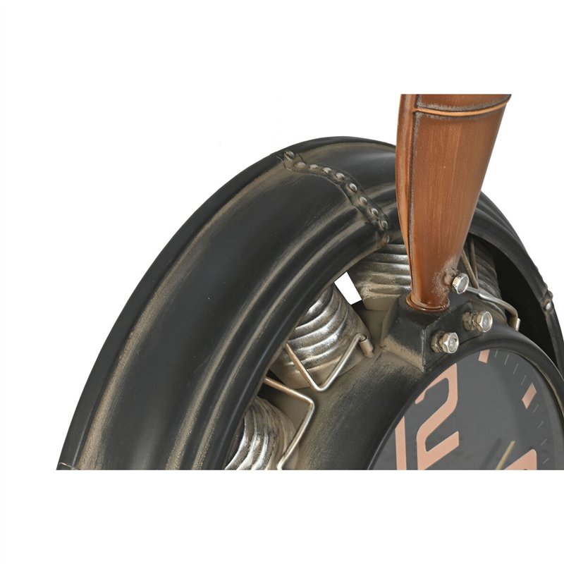 Image secondaire de Horloge Murale Home ESPRIT Marron Noir Métal Hélices Vintage 118 x 24 x 134 cm