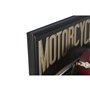 Horloge Murale Home ESPRIT Noir Rouge Doré PVC Métal Moto Vintage 60 x 18 x 120 cm