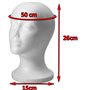 outletissimo® tête en polystyrène Blanc Présentoir pour Perruque Chapeau Casque
