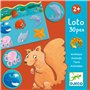 DJECO Loto des Animaux - Dès 2 Ans - Jeu d'Association d'Image : Replacer les Animaux dans leur Milieu Naturel ! Apprentissage L