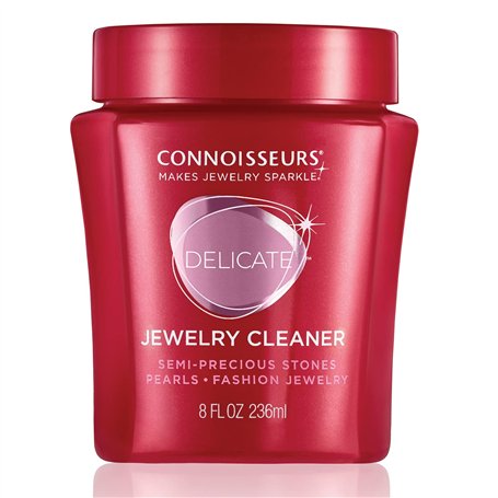 Connoisseurs Nettoyeur Bijoux - Nettoyante Argent Or Platine Pierres Semi-Précieuses et Perles - Avec Plateau de Trempage et Bro