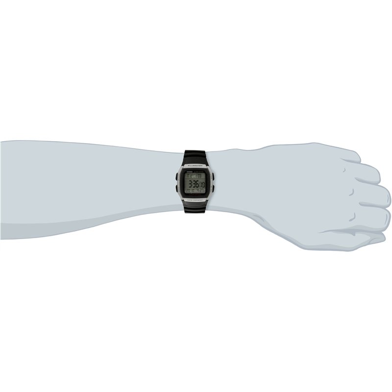 Image secondaire de Casio - W-96H-1AV - Montre Homme - Quartz Digitale - Alarme/Chronomètre/Eclairage - Bracelet Plastique Noir