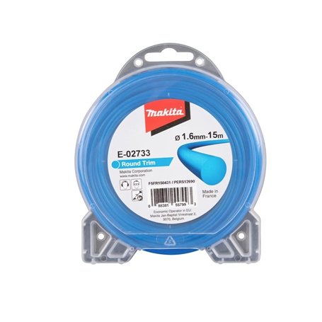 Fil nylon rond Ø1.6 pour débroussailleuse - MAKITA E-02733