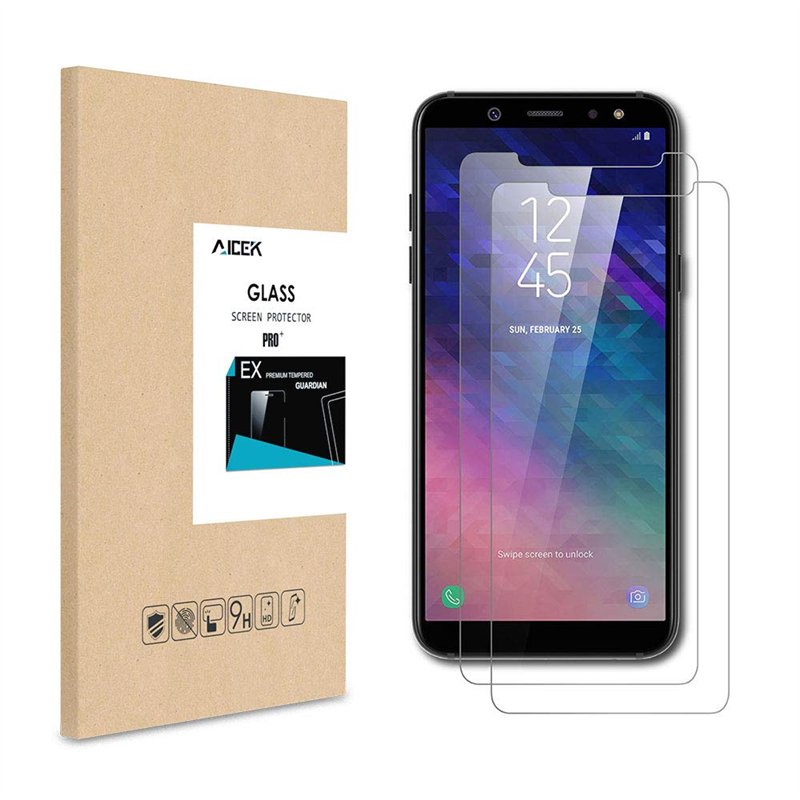 Image secondaire de AICEK [Lot de 2] Verre Trempé Samsung Galaxy A6 2018, Film Protection écran Verre trempé pour Samsung A6 2018 Vitre Protection G