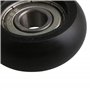 BQLZR 8 x 32 x 12 mm Noir Plastique Roulement en acier à roulement à billes Guide Poulie Rouleau ronde de roue jusqu'à 191 kg po