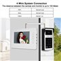FTSTech 7" Couleur Filaire Vidéo Porte Téléphone RFID Caméra Vidéo Sonnette Système d'Interphone pour Les Appartements à Domicil