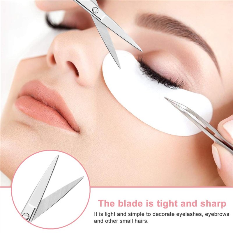 Image secondaire de ULTNICE Ciseaux d'acier inoxydable de petits ciseaux pour les cheveux faciaux de sourcil de barbe de nez