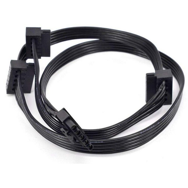 Image secondaire de ZAHARA Cable sata Cable Alimentation sata pour Cooler Master VSM750 VSM650 VSM550 SATA Power Supply Cable (5Pin to 3 SATA 70cm)