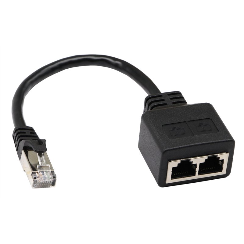 zdyCGTime Réseau RJ45 Cble Adaptateur Répartiteur,1 RJ45 Mâle vers 2 RJ45 Femelle Réseau Y Splitter cble,Convient pour Super Eth