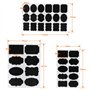 Kesote 128 Pcs Etiquettes Autocollantes Bocaux Noir +2 Marqueurs de Craie Effaçables pour Les Bouteilles en Verre