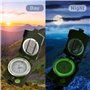 GWHOLE Boussole Multifonctionnelle Professionnelle Orientation Militaire Portable en Métal pour Randonnée Camping Voyage Explora