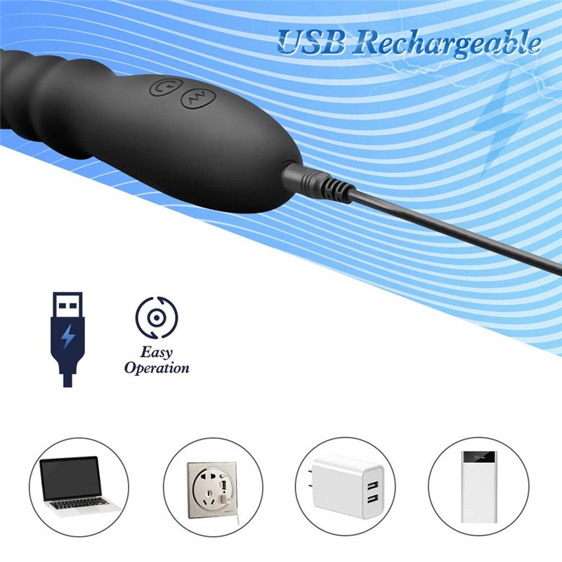 Image secondaire de Vibromasseur Anal Pour Clitoris, Boules Anales Pour Masseurs De Prostate Masculins Avec Double Moteur, Jouets Sexuels Rechargeab