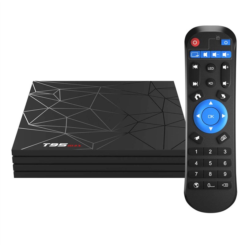 Android TV Box, Android 9.0 TV-Box, 4 GB RAM 32 GB ROM H6 Quad-Core Cortex-A53, unterstützt 3D 6 K Ultra HD H.265 2,4 GHz WiFi E