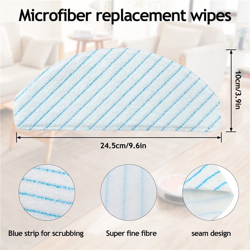 Image secondaire de Lot de 50 Chiffons, serpillères jetables Solides pour Ecovacs Deebot Ozmo N8 Pro +/T8 Max/T9 AIVI/T8 +/N8 Pro/T8 AIVI/ N8/T9 +Ro