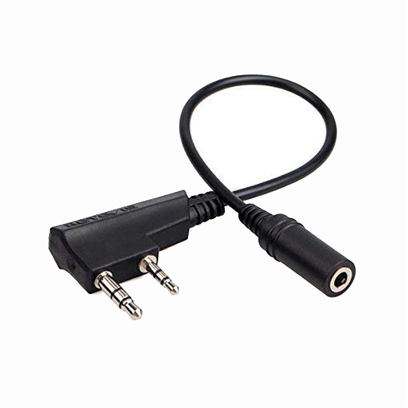 Retevis TCK01 Talkie Walkie Adaptateur Audio 2 Broches à 3.5mm, Câble Adaptateur Audio Talkie-walkie Compatible avec Talkie Walk