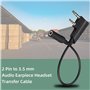 Retevis TCK01 Talkie Walkie Adaptateur Audio 2 Broches à 3.5mm, Câble Adaptateur Audio Talkie-walkie Compatible avec Talkie Walk
