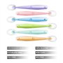 PandaEar Cuillères en Silicone pour bébé Enfants, Lot de 6 Cuillère à soupe avec embouts en silicone souple pour l'Alimentation