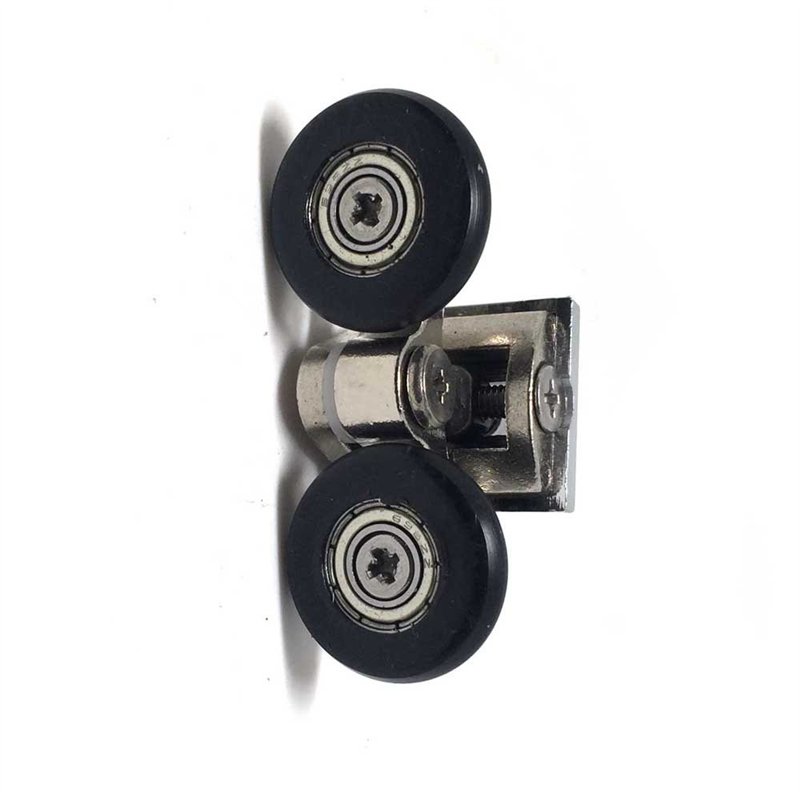 Image secondaire de Lot de 8 roulettes pour porte de douche simple/glissières/roues/poulies Diamètre 25 mm Pièces de rechange en alliage de zinc
